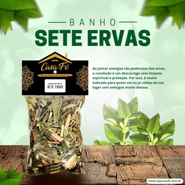 BANHO DE ERVAS SETE ERVAS 25G - CASA FÉ - Image 2