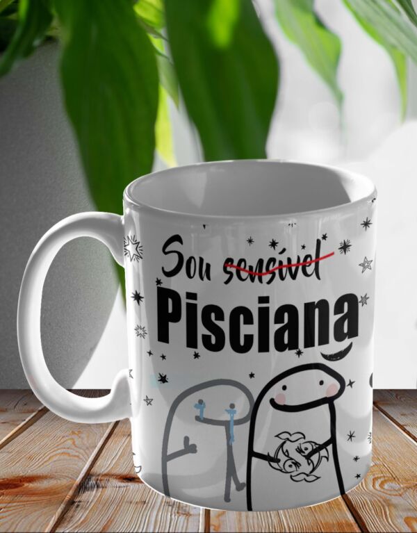 XÍCARA DE PORCELANA 325ML FLORK SIGNO PEIXES REF0151 - CASA FÉ - Image 2