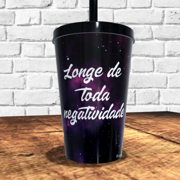 COPO COM CANUDO HOLOGRÁFICO 550ML REF0260 - CASA FÉ