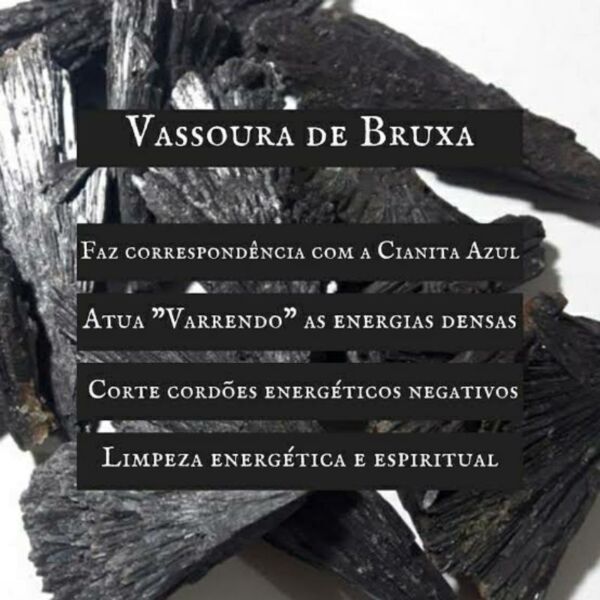 Pedra Vassoura de Bruxa Cianita Negra - Limpeza Energética e Proteção - Cristal Natural - Image 3