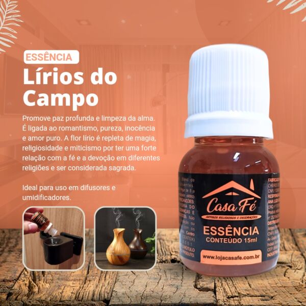 ESSÊNCIA LÍRIOS DO CAMPO 15 ML - CASA FÉ