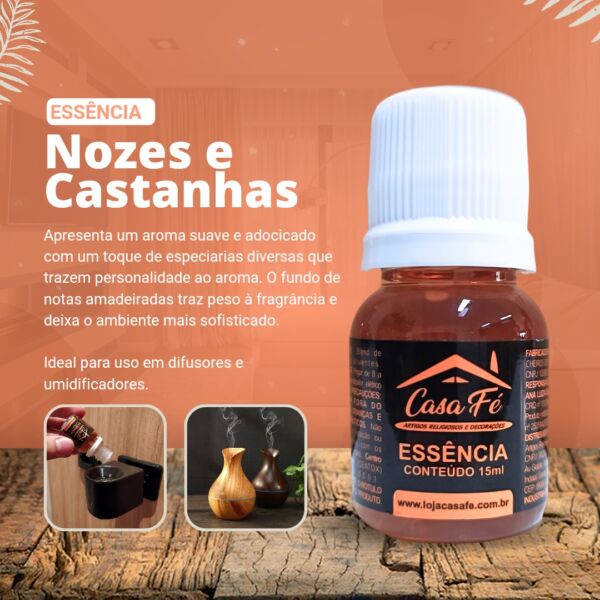 ESSÊNCIA NOZES E CASTANHAS 15 ML - CASA FÉ