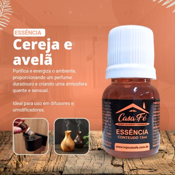 ESSÊNCIA CEREJA E AVELÃ 15 ML - CASA FÉ