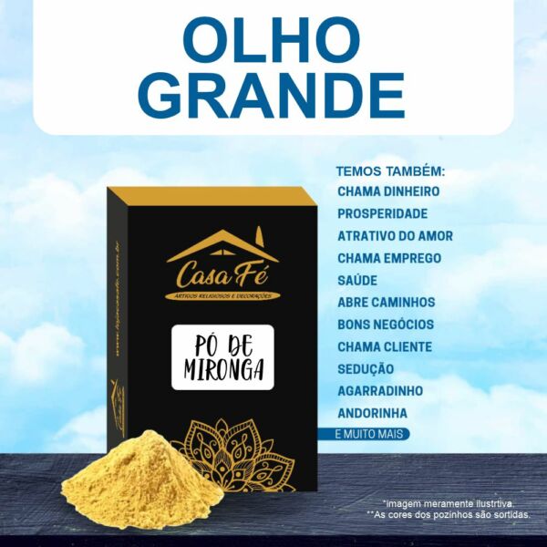 PÓ DE MIRONGA OLHO GRANDE 15G - CASA FÉ