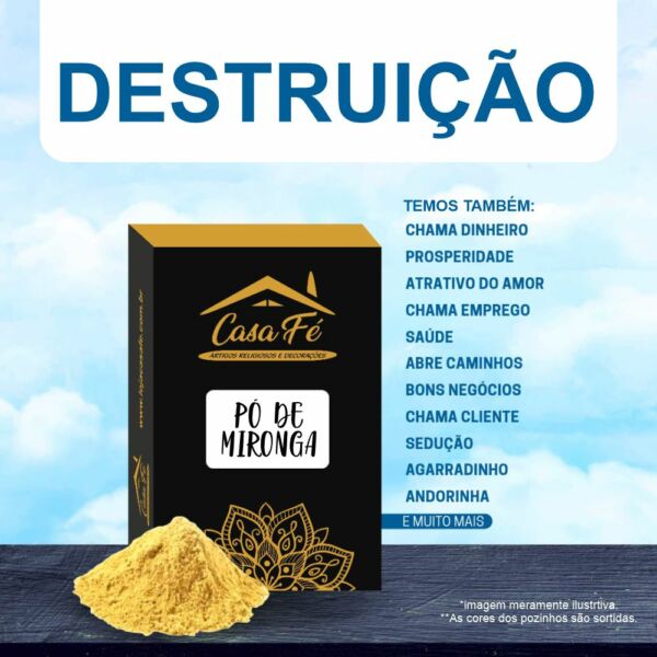 PÓ DE MIRONGA DESTRUIÇÃO 15G - CASA FÉ