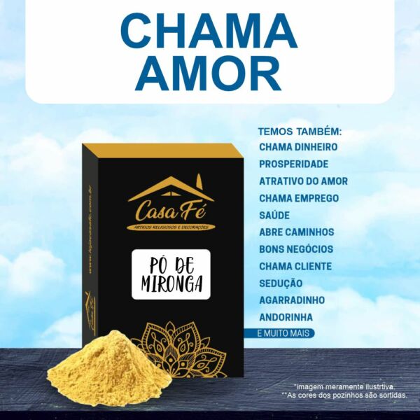 PÓ DE MIRONGA CHAMA AMOR 15G - CASA FÉ