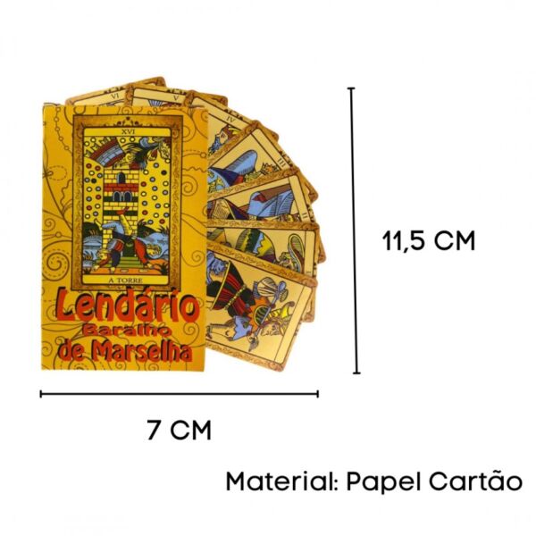 TAROT O LENDÁRIO BARALHO DE MARSELHA 22 CARTAS COM LIVRETO EXPLICATIVO - Image 2