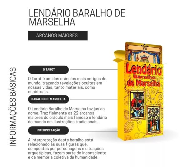 TAROT O LENDÁRIO BARALHO DE MARSELHA 22 CARTAS COM LIVRETO EXPLICATIVO - Image 6