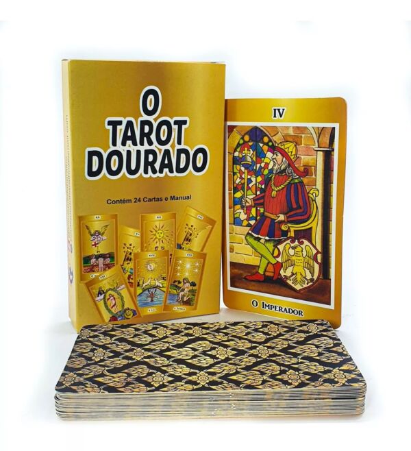 TAROT O TAROT DOURADO  24 CARTAS COM MANUAL