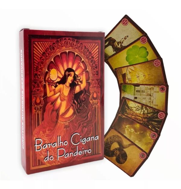 TAROT BARALHO DA CIGANA DO PANDEIRO 36 CARTAS COM UM LIVRETO EXPLICATIVO