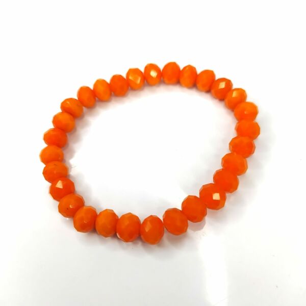 PULSEIRA COM CONTAS DE CRISTAL LARANJA