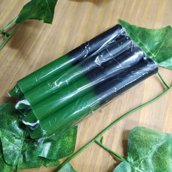 KIT 3 MAÇOS VELAS PALITO N1 PRETA COM VERDE 120G - CASA FÉ - Image 2